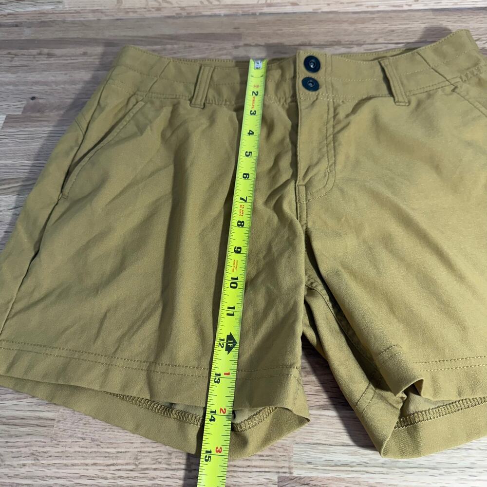 prAna Womens Size 10 Mustard Yellow Khaki Chino Outdoor Hiking Shorts - Picture 5 of 6